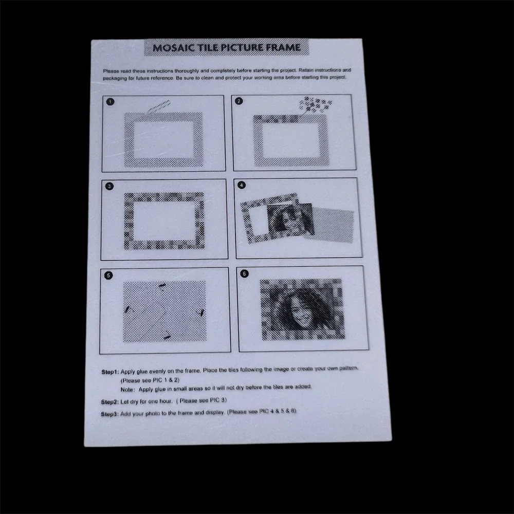 Make Shoppe Mosaic Photo Frame Kit‎ DIY Wood Glass Tile Rainbow Craft Set NEW